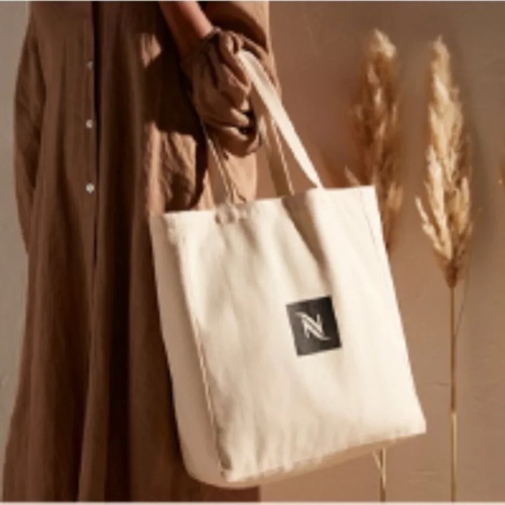 Nespresso Upcycled Canvas Tote Bag Cream